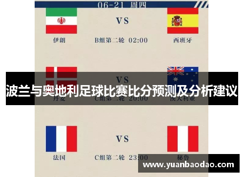 波兰与奥地利足球比赛比分预测及分析建议